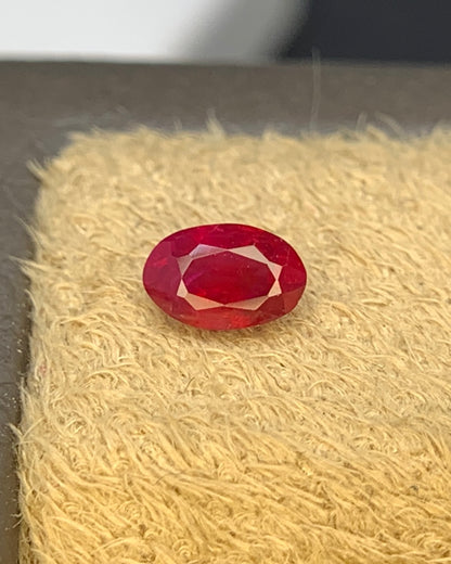 Natural Ruby 0.36 Carat 5x3.3 MM Oval Shape Faceted Gemstone