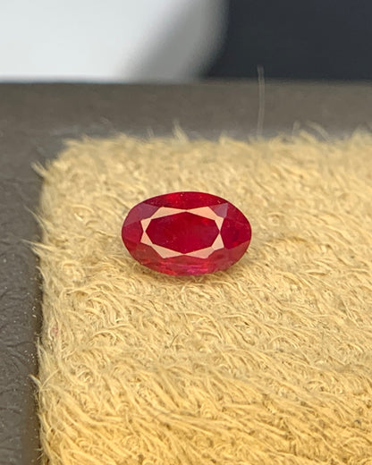 Natural Ruby 0.36 Carat 5x3.3 MM Oval Shape Faceted Gemstone