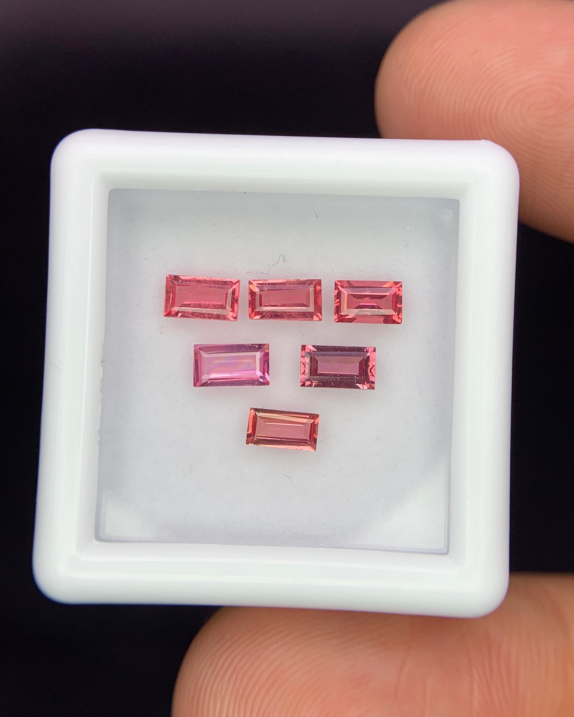 Natural Spinel Lot 1.55 Carat Baguette Shape Faceted Gemstone 6 Piece Lot