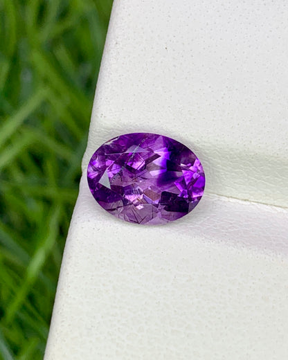 Natural Super Seven 1.72 Carat 9x7 MM Oval Shape Faceted Gemstone with 7 Crystals Healing Stone Seven Chakra Melody Stone