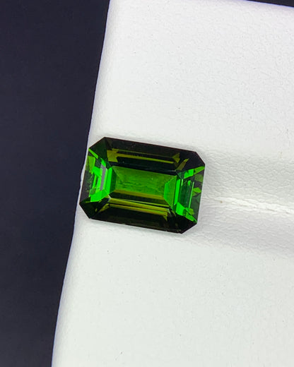 Natural Flawless Green Tourmaline 2.44 Carat 9.7x6.9 MM Octagon Shape Faceted Gemstone