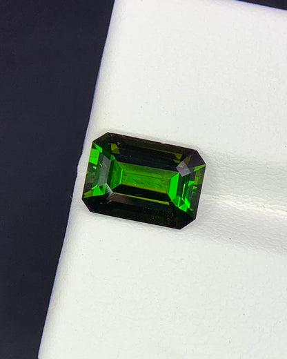 Natural Flawless Green Tourmaline 2.44 Carat 9.7x6.9 MM Octagon Shape Faceted Gemstone
