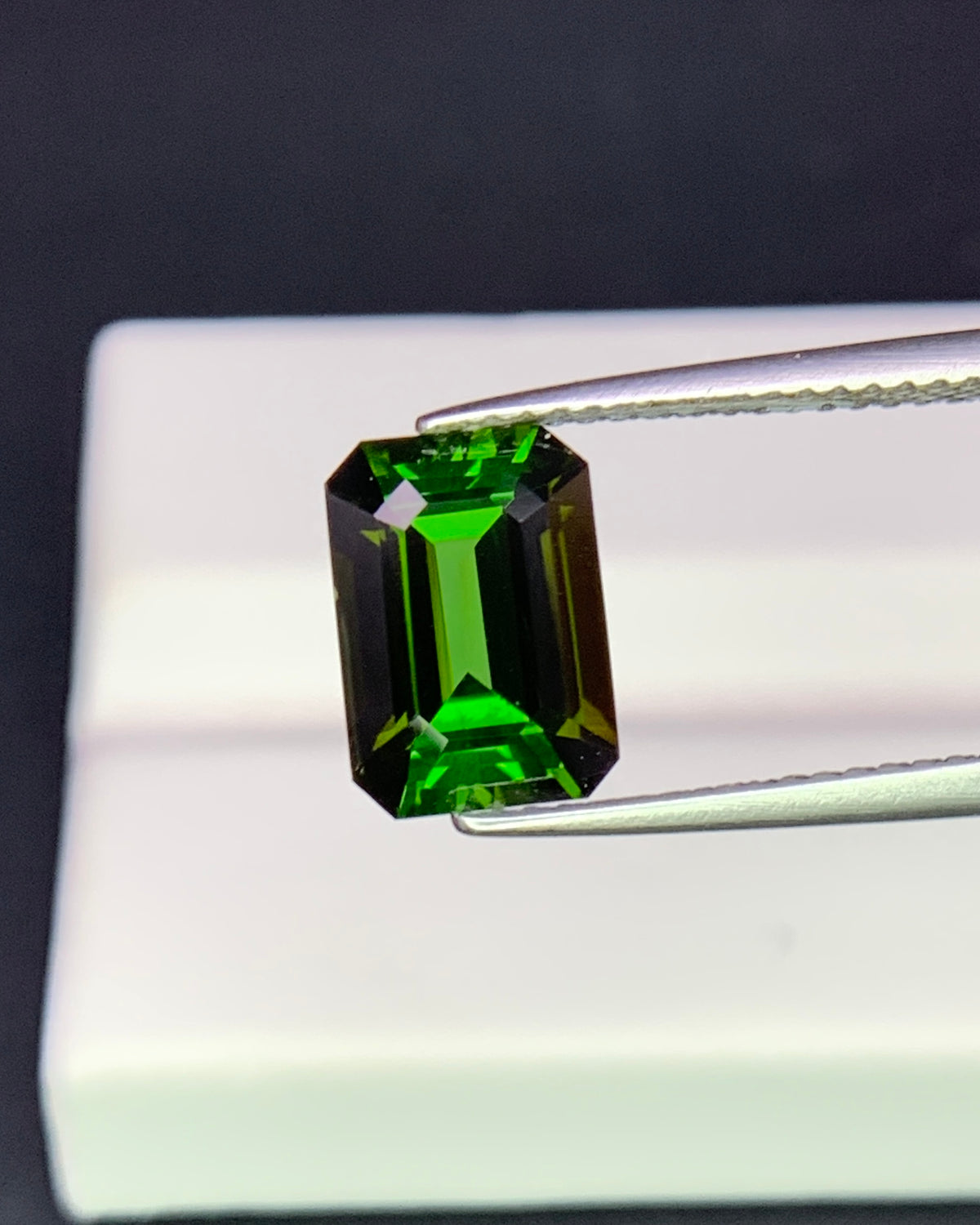 Natural Flawless Green Tourmaline 2.44 Carat 9.7x6.9 MM Octagon Shape Faceted Gemstone