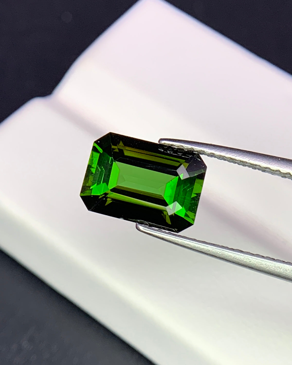 Natural Flawless Green Tourmaline 2.44 Carat 9.7x6.9 MM Octagon Shape Faceted Gemstone