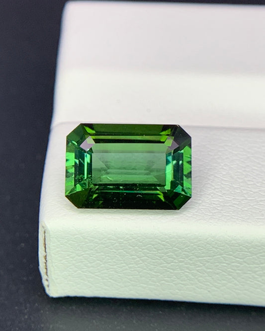 Natural Green Tourmaline 2.48 Carat 10x6.8 MM Octagon Shape Faceted Gemstone