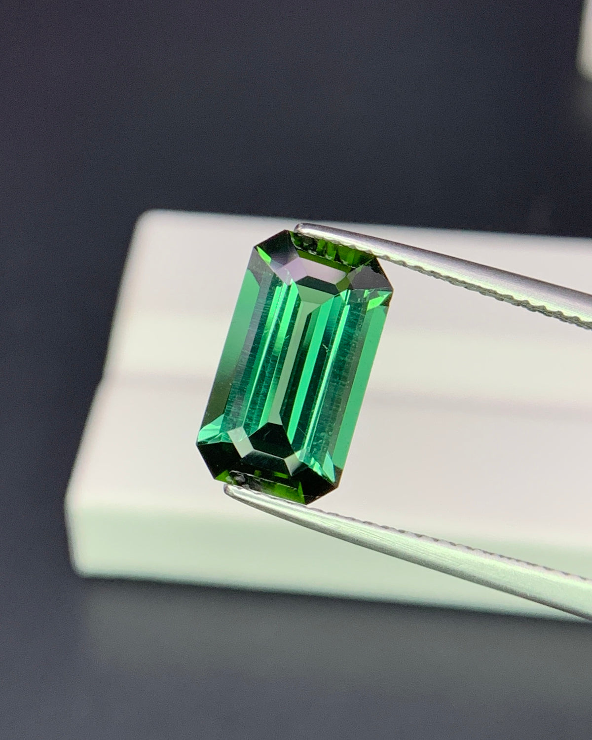 Natural Green Tourmaline 3.44 Carat 12.8x7.3 MM Octagon Shape Faceted Gemstone 