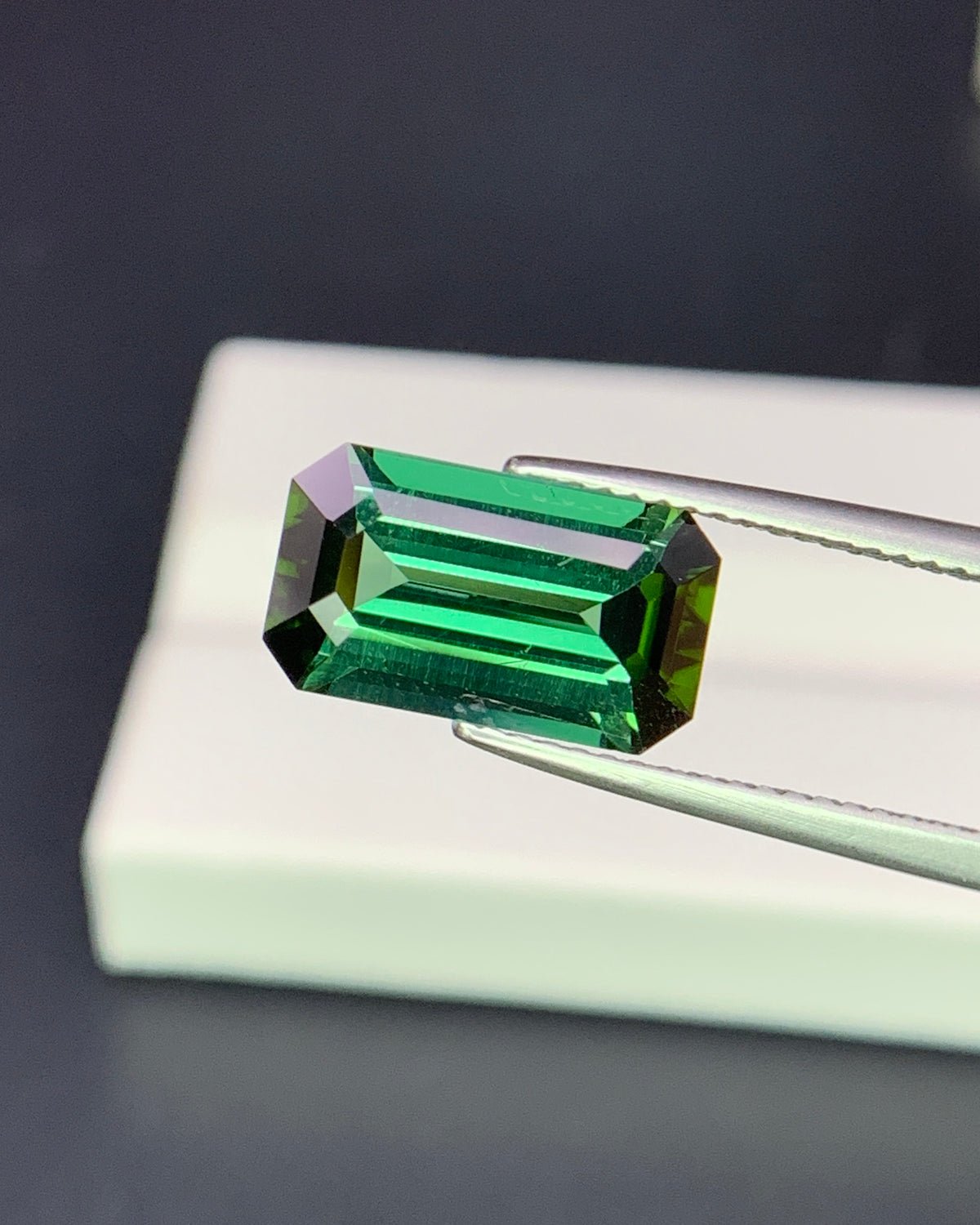 Natural Green Tourmaline 3.44 Carat 12.8x7.3 MM Octagon Shape Faceted Gemstone 