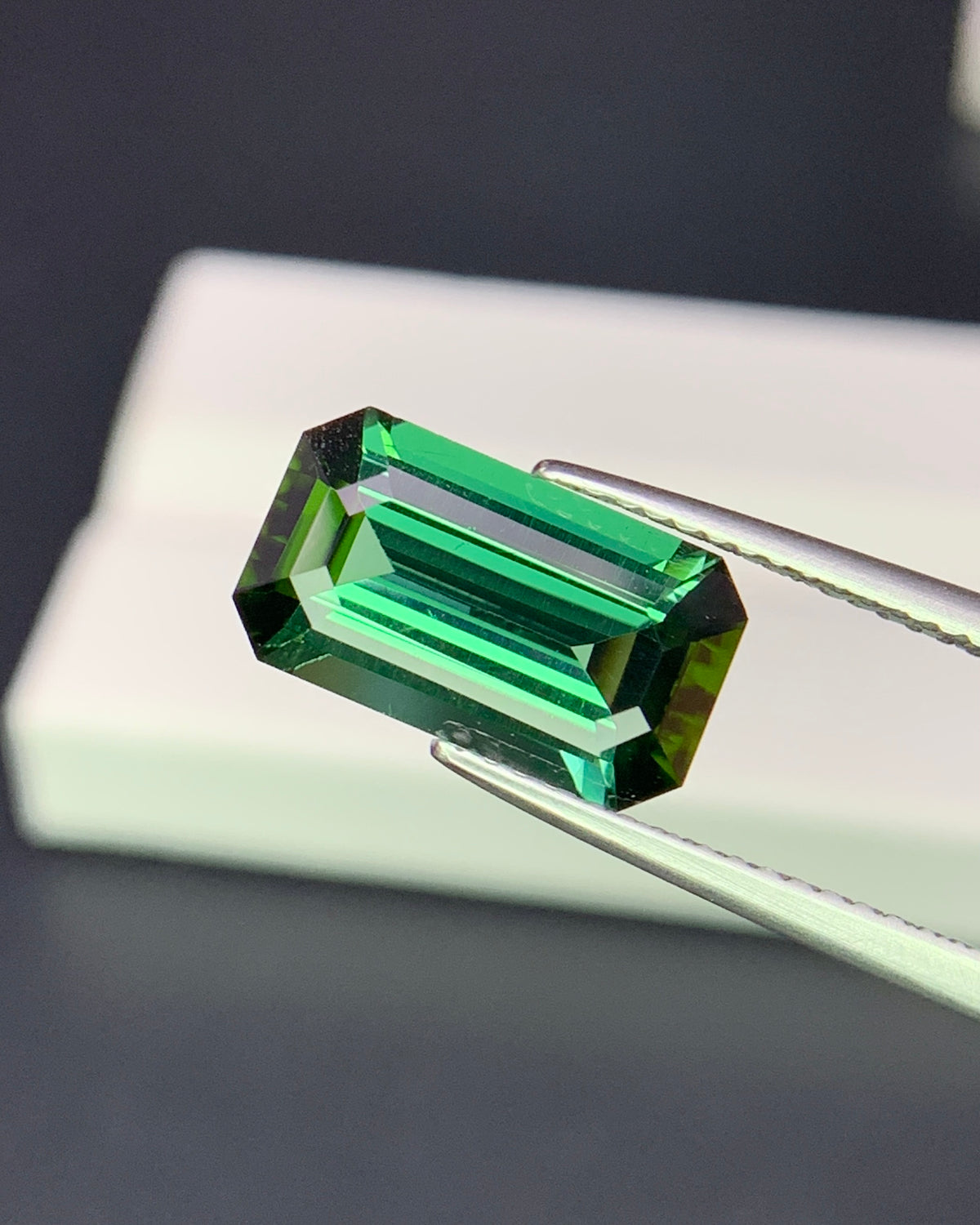 Natural Green Tourmaline 3.44 Carat 12.8x7.3 MM Octagon Shape Faceted Gemstone 