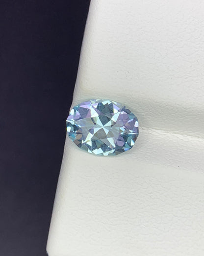 Natural Santa Maria Aquamarine 1.16 Carat 8.2x6.6 MM Fancy Shape Faceted Gemstone 