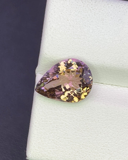 Natural Unheated Bi Color Tanzanite 3.30 Carat 11.4x8.5 MM Pear Shape Faceted Gemstone