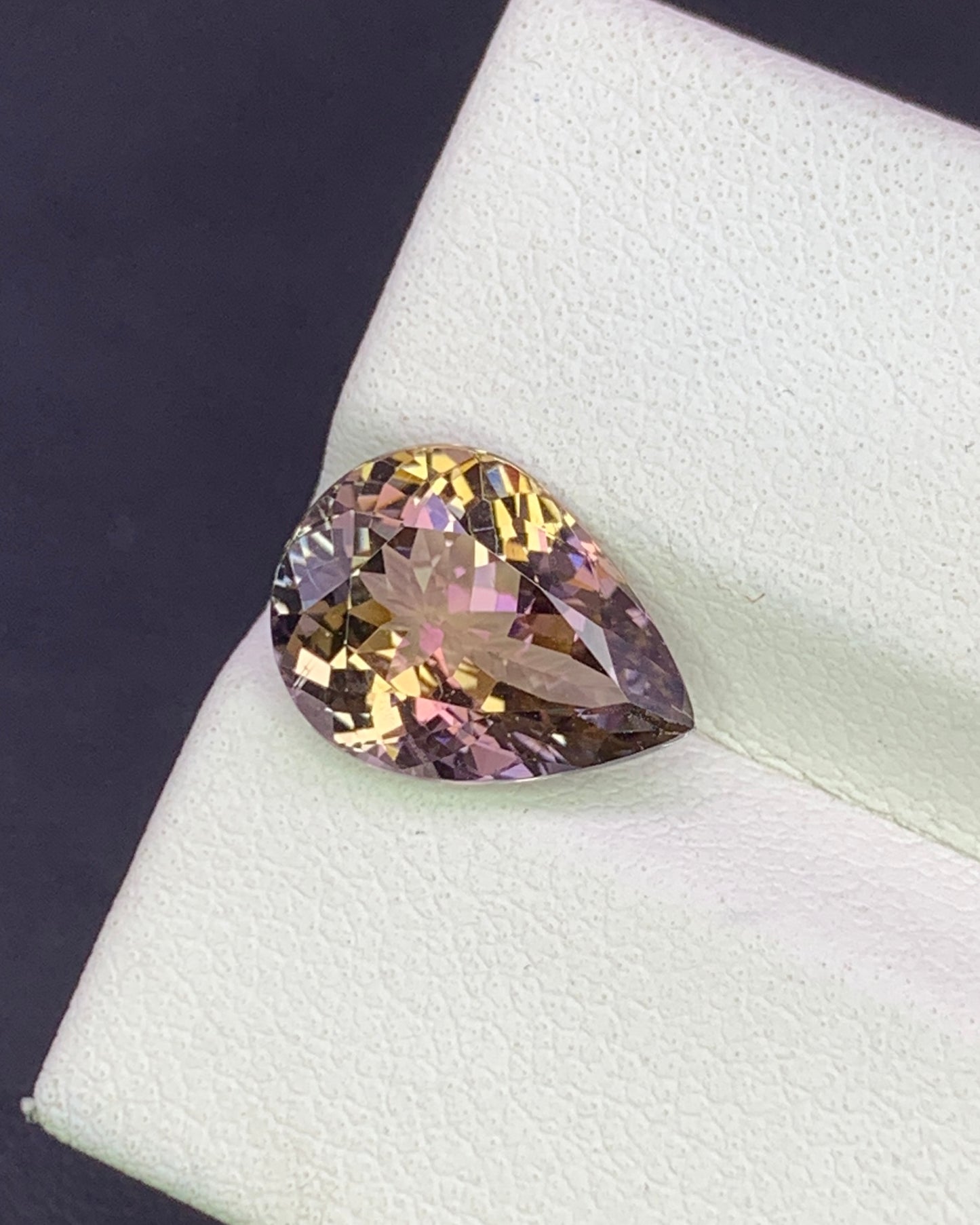 Natural Unheated Bi Color Tanzanite 3.30 Carat 11.4x8.5 MM Pear Shape Faceted Gemstone