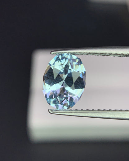 Natural Santa Maria Aquamarine 1.16 Carat 8.2x6.6 MM Fancy Shape Faceted Gemstone 