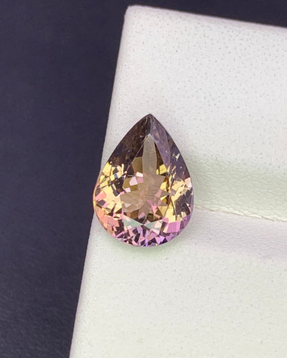 Natural Unheated Bi Color Tanzanite 3.30 Carat 11.4x8.5 MM Pear Shape Faceted Gemstone