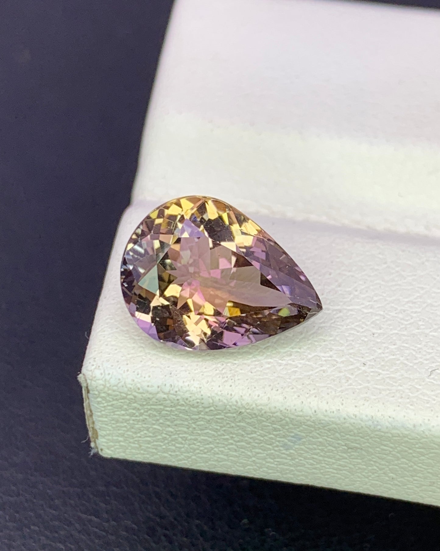 Natural Unheated Bi Color Tanzanite 3.30 Carat 11.4x8.5 MM Pear Shape Faceted Gemstone