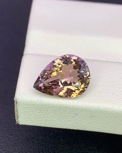 Natural Unheated Bi Color Tanzanite 3.30 Carat 11.4x8.5 MM Pear Shape Faceted Gemstone