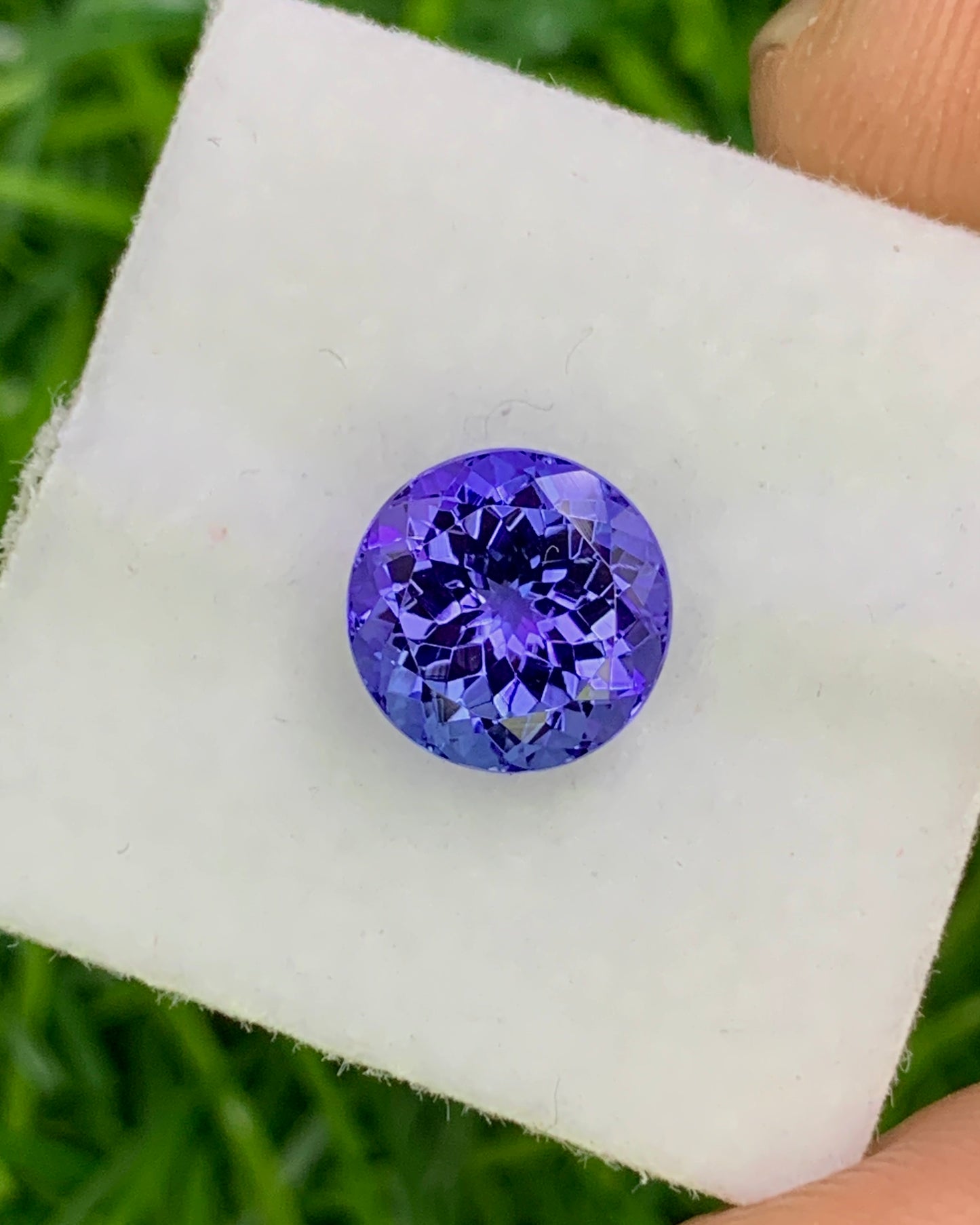 Natural Bi Color Tanzanite 2.80 Carat 8x8 MM Round Shape Faceted Gemstone