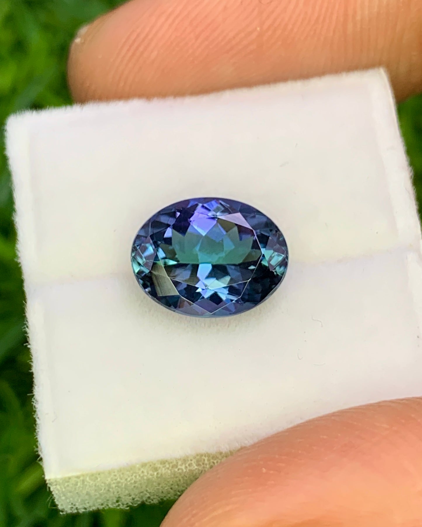 Natural Bi Color Tanzanite 2.50 Carat 9.6x7.6 MM Oval Shape Faceted Gemstone