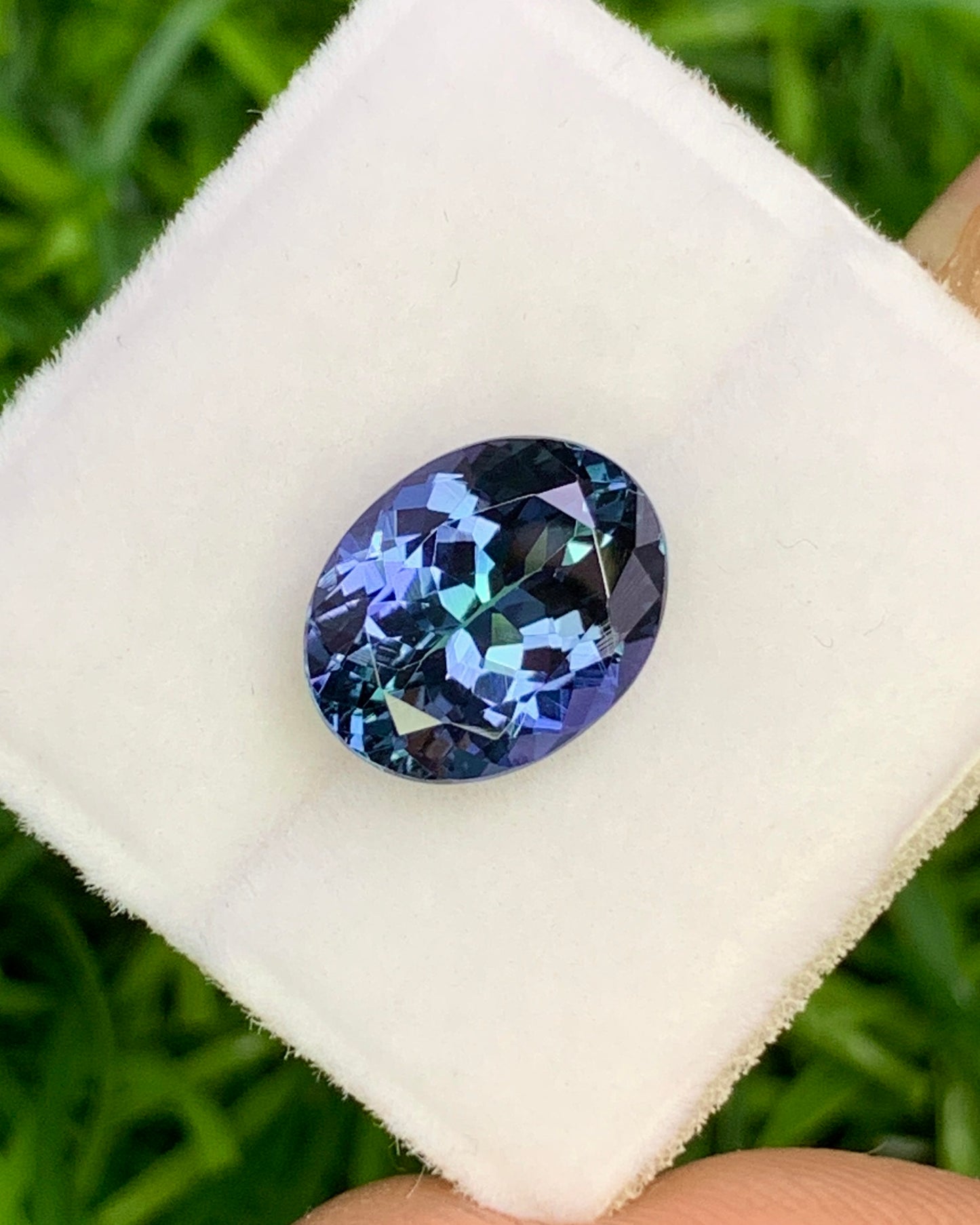 Natural Bi Color Tanzanite 2.50 Carat 9.6x7.6 MM Oval Shape Faceted Gemstone