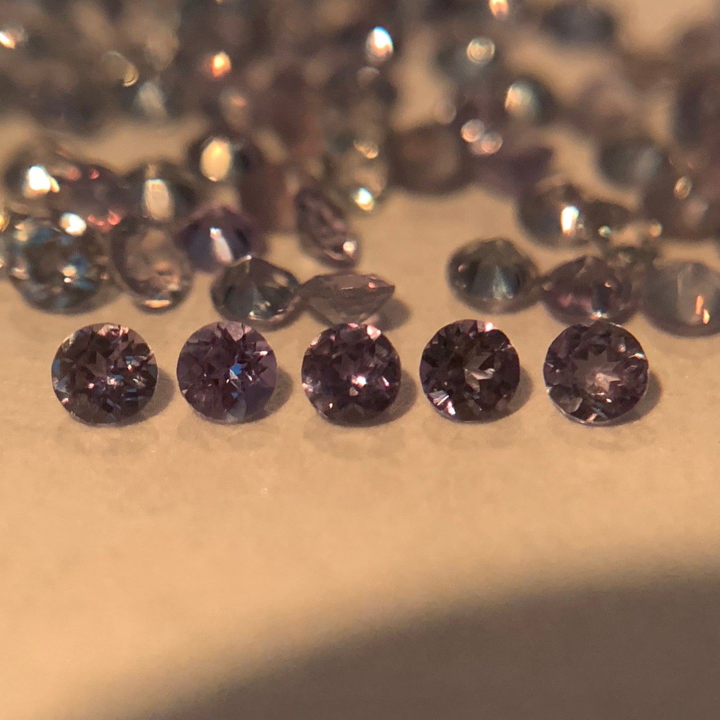 Natural Color Change Alexandrite Lot 1 to 2 MM Round Shape Faceted Gemstone Lot