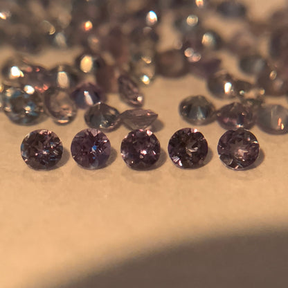 Natural Color Change Alexandrite Lot 1 to 2 MM Round Shape Faceted Gemstone Lot