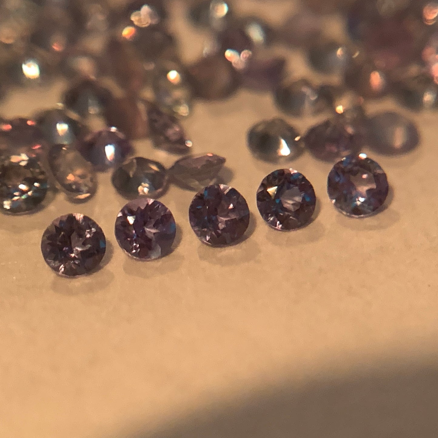 Natural Color Change Alexandrite Lot 1 to 2 MM Round Shape Faceted Gemstone Lot