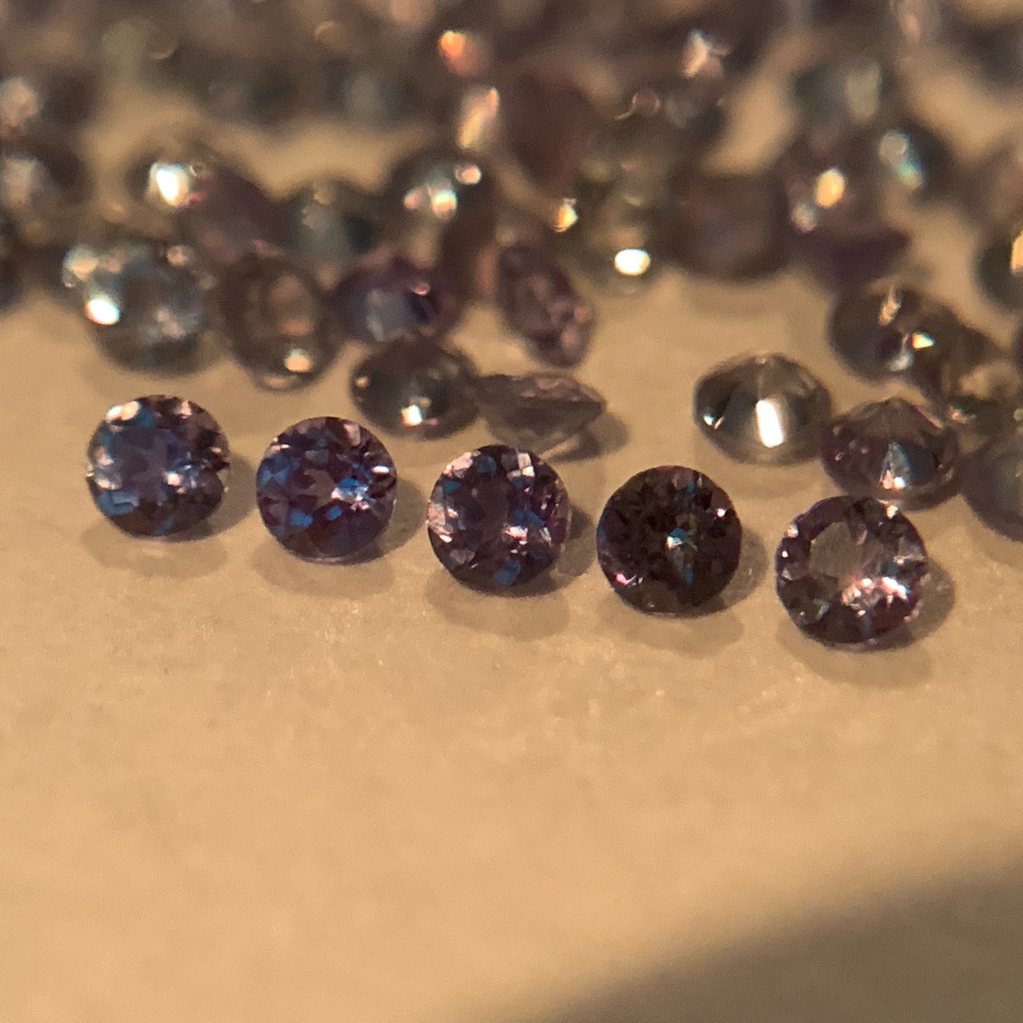 Natural Color Change Alexandrite Lot 1 to 2 MM Round Shape Faceted Gemstone Lot