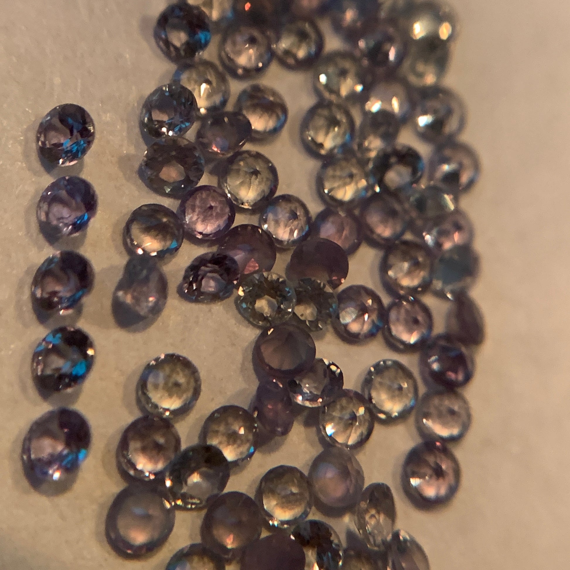 Natural Color Change Alexandrite Lot 1 to 2 MM Round Shape Faceted Gemstone Lot
