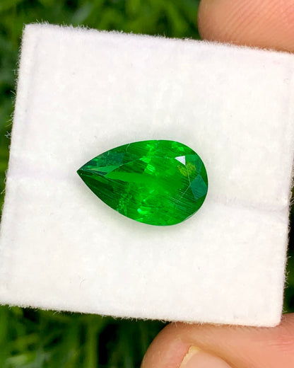 Natural Tsavorite 2.79 Carat 11.5x7.5 MM Pear Shape Faceted Gemstone