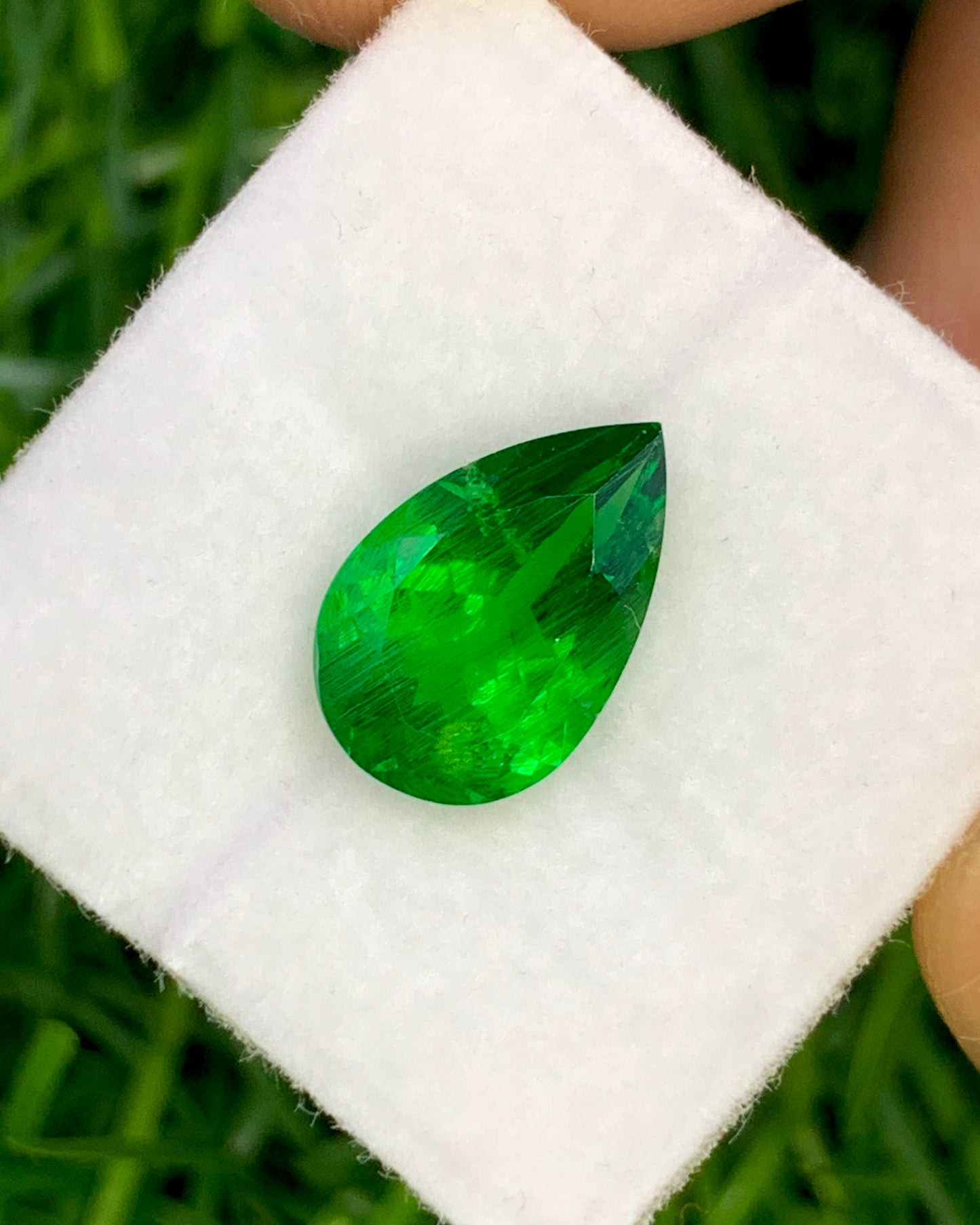 Natural Tsavorite 2.79 Carat 11.5x7.5 MM Pear Shape Faceted Gemstone