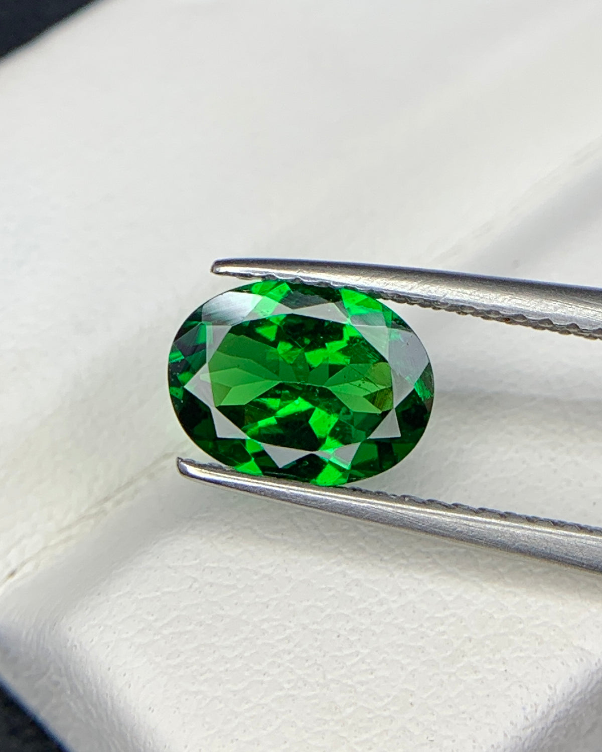 Natural Tsavorite Garnet 1.56 Carat 8.7x6.5 MM Oval Shape Faceted Gemstone