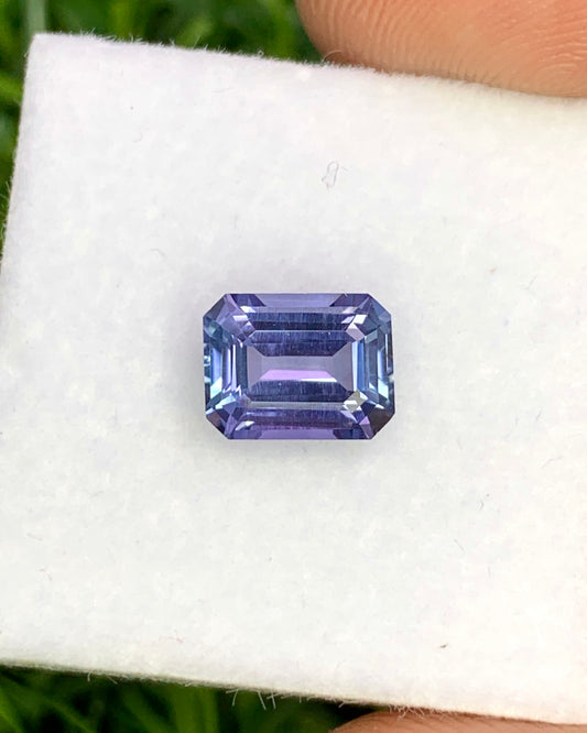 Natural Bi Color Tanzanite 1.59 Carat 7.4x5.7 MM Octagon Shape Faceted Gemstone