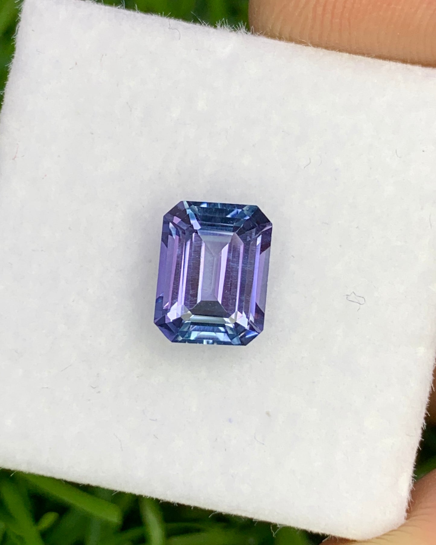 Natural Bi Color Tanzanite 1.59 Carat 7.4x5.7 MM Octagon Shape Faceted Gemstone