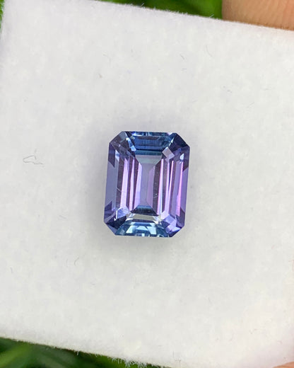 Natural Bi Color Tanzanite 1.59 Carat 7.4x5.7 MM Octagon Shape Faceted Gemstone