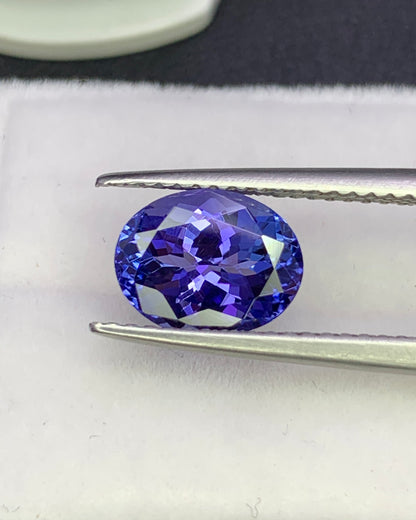 Natural Blue Tanzanite 2.00 Carat 8.8x6.8 MM Oval Shape Faceted Gemstone