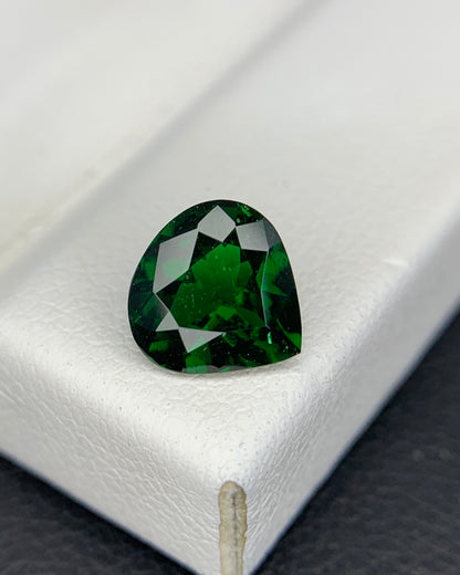 Natural Tsavorite Garnet 1.11 Carat 7x7 MM Heart Shape Faceted Gemstone
