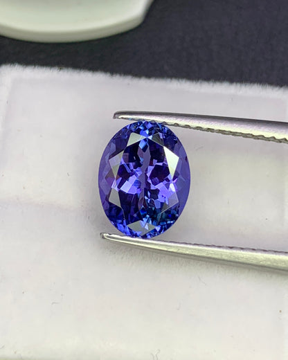 Natural Blue Tanzanite 2.00 Carat 8.8x6.8 MM Oval Shape Faceted Gemstone