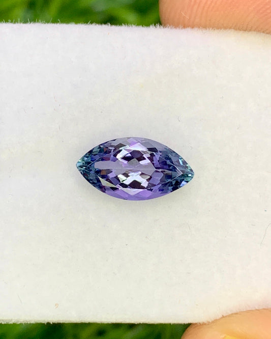 Natural Bi Color Tanzanite 1.46 Carat 10x5.3 MM Marquise Shape Faceted Gemstone