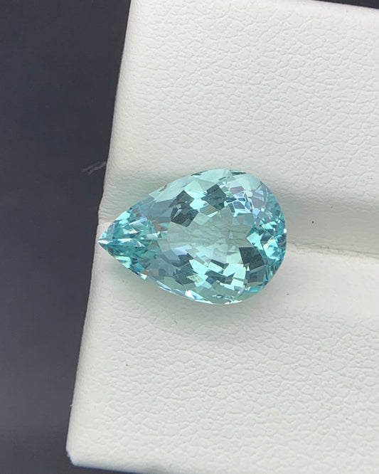 Natural Green Beryl 3.80 Carat 12.8x9 MM Pear Shape Faceted Gemstone 