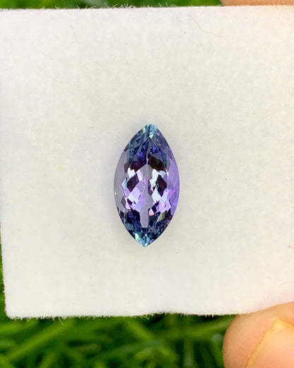 Natural Bi Color Tanzanite 1.46 Carat 10x5.3 MM Marquise Shape Faceted Gemstone