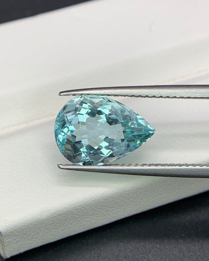 Natural Green Beryl 3.80 Carat 12.8x9 MM Pear Shape Faceted Gemstone 