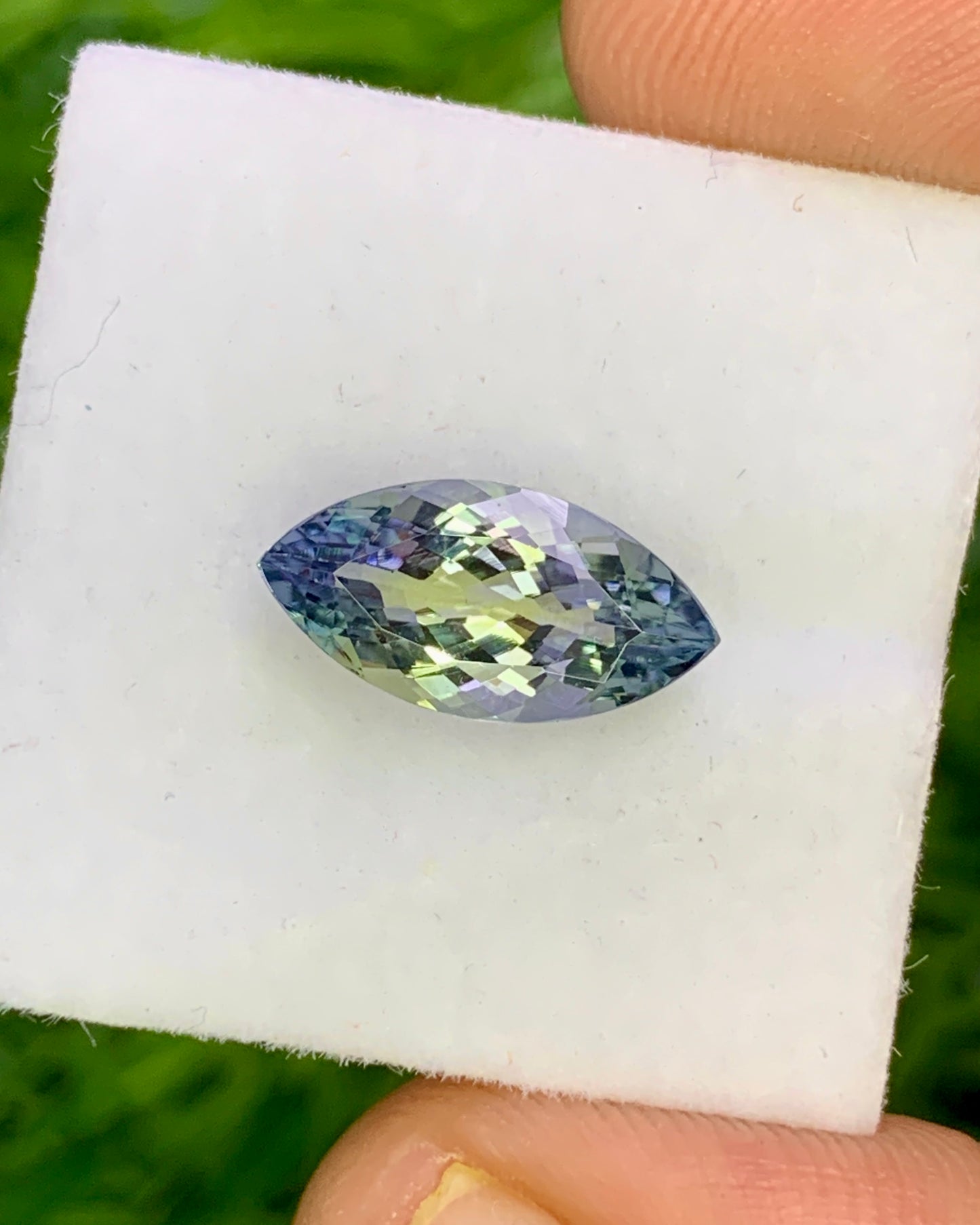 Natural Bi Color Tanzanite 2.19 Carat 12.1x6.2 MM Marquise Shape Faceted Gemstone