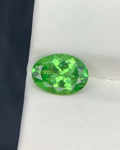 Natural Tsavorite Garnet 1.66 Carat 9x6.4 MM Oval Shape Faceted Gemstone 
