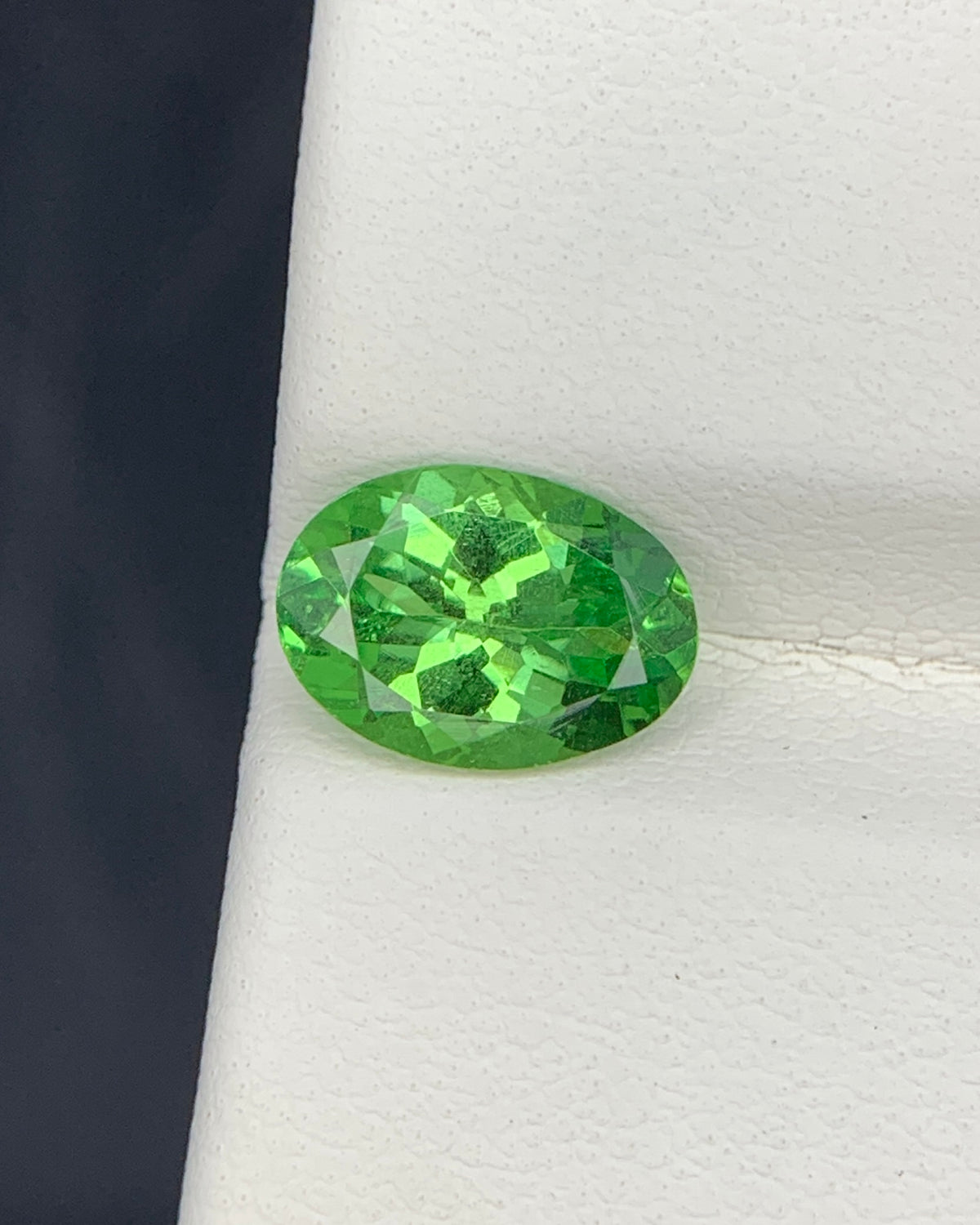 Natural Tsavorite Garnet 1.66 Carat 9x6.4 MM Oval Shape Faceted Gemstone 