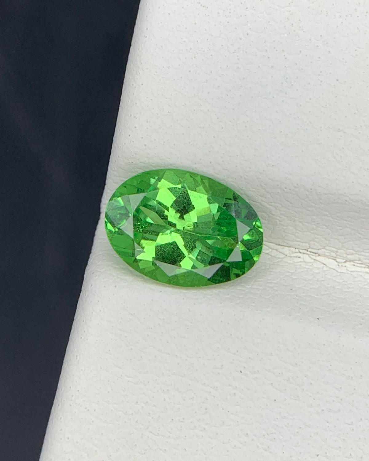 Natural Tsavorite Garnet 1.66 Carat 9x6.4 MM Oval Shape Faceted Gemstone 