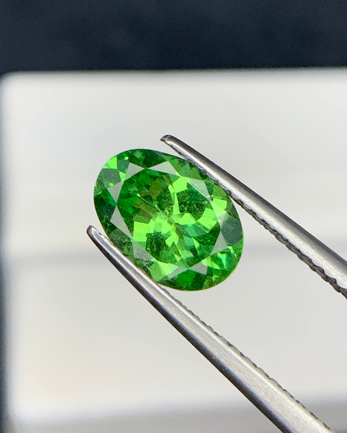 Natural Tsavorite Garnet 1.66 Carat 9x6.4 MM Oval Shape Faceted Gemstone 