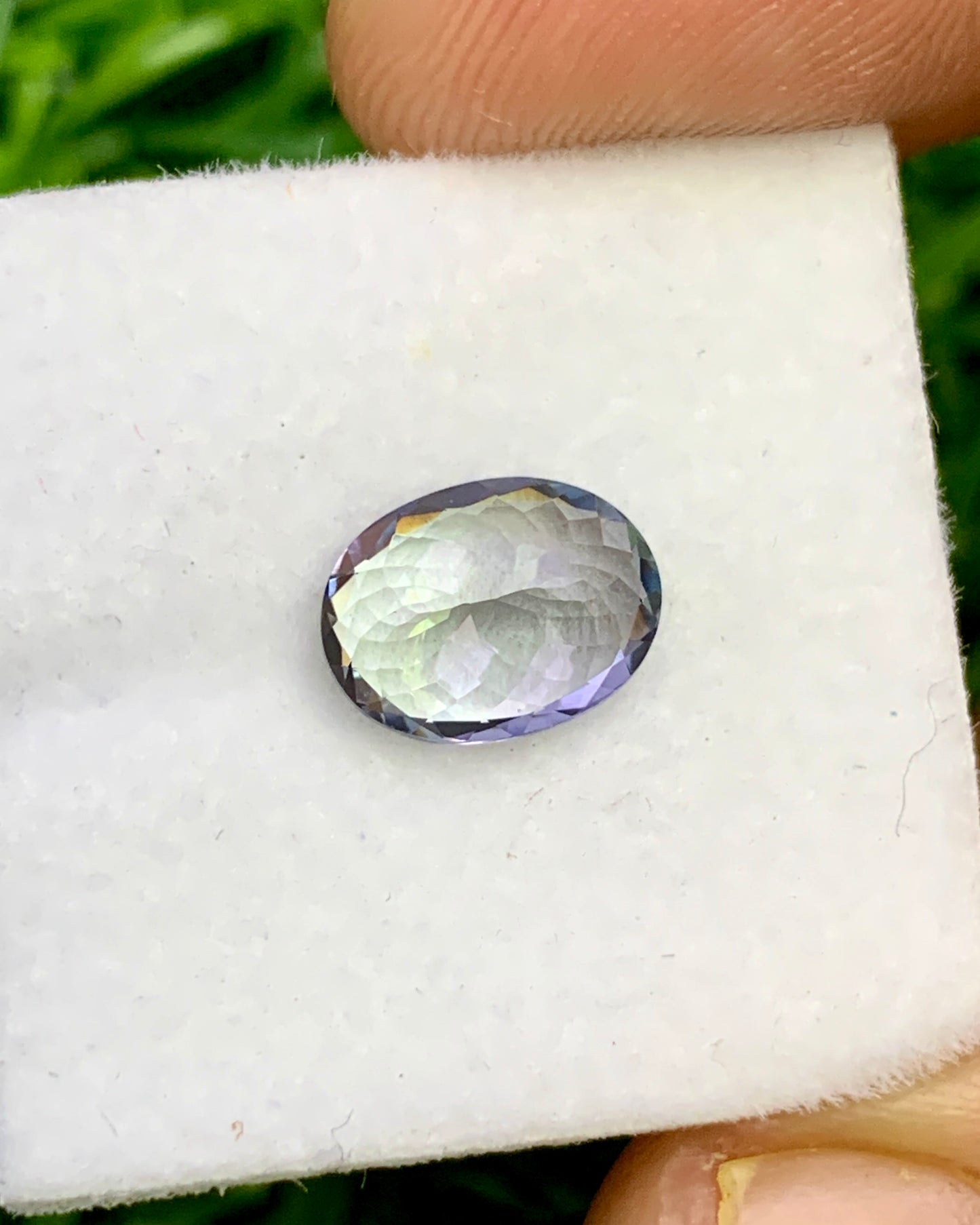 Natural Bi Color Tanzanite 1.86 Carat 8.7x6.6 MM Oval Shape Faceted Gemstone