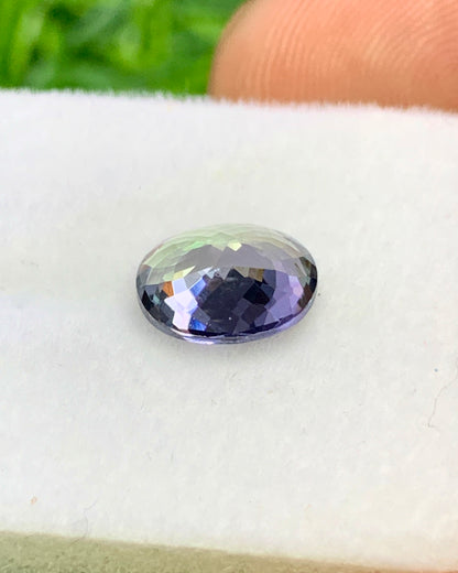 Natural Bi Color Tanzanite 1.86 Carat 8.7x6.6 MM Oval Shape Faceted Gemstone