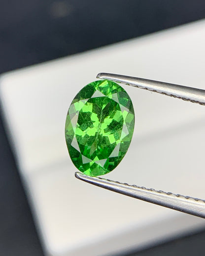 Natural Tsavorite Garnet 1.66 Carat 9x6.4 MM Oval Shape Faceted Gemstone 