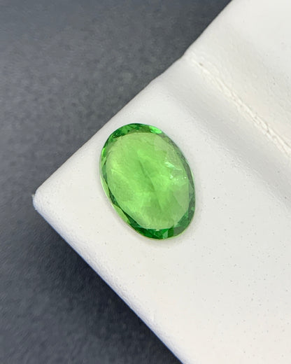 Natural Tsavorite Garnet 1.66 Carat 9x6.4 MM Oval Shape Faceted Gemstone 