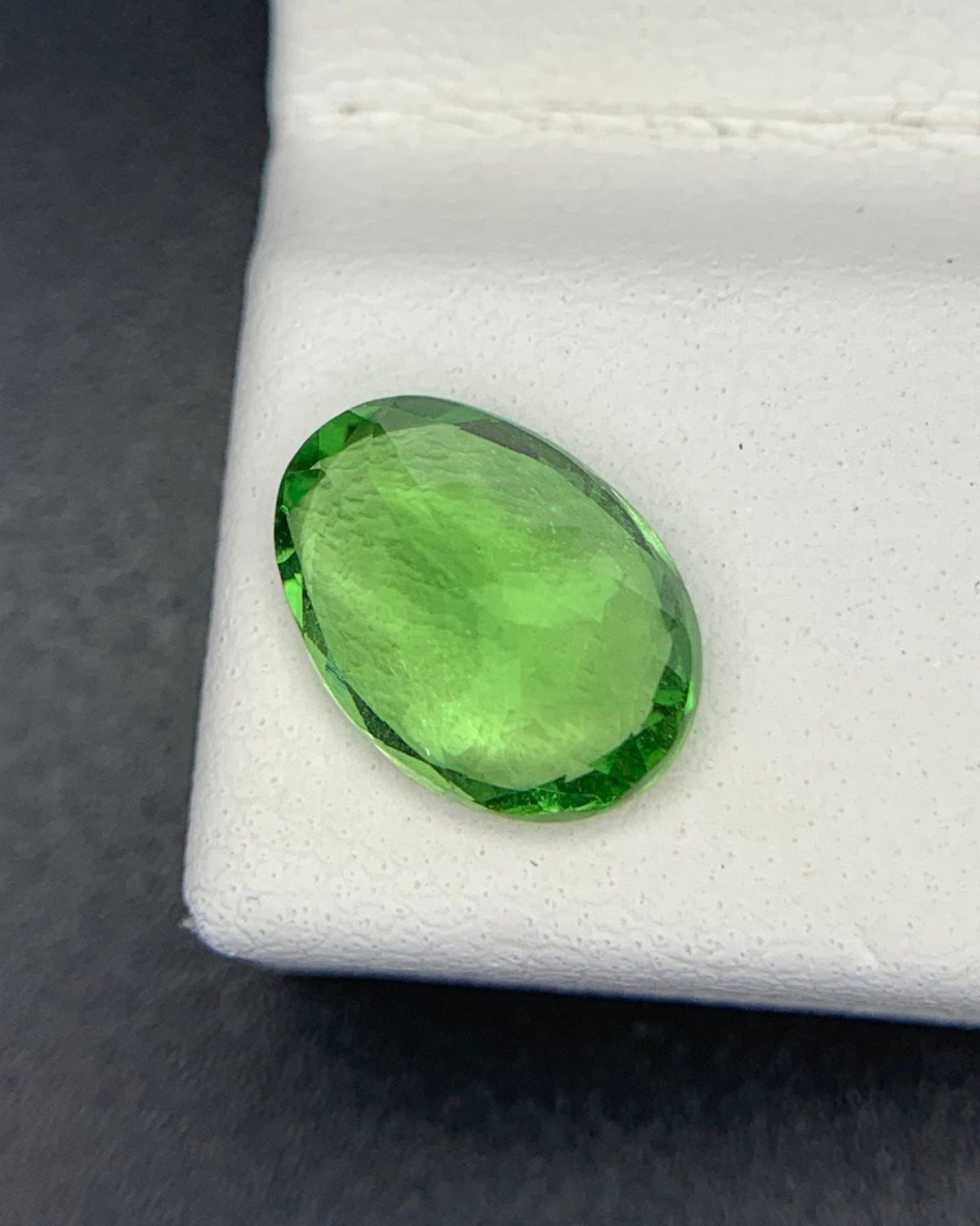 Natural Tsavorite Garnet 1.66 Carat 9x6.4 MM Oval Shape Faceted Gemstone 